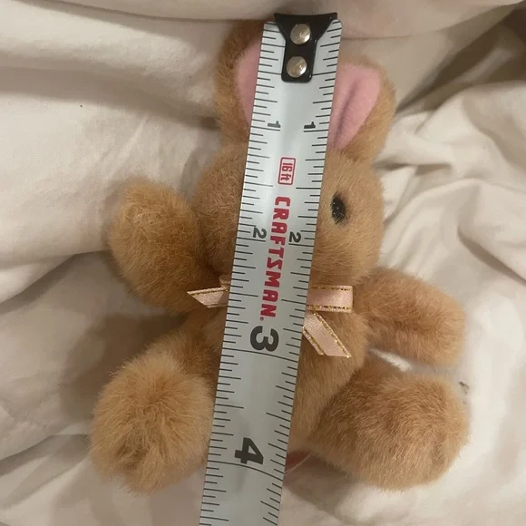 Vintage Russ Berrie Plush Bunny Trio - Brown, White, and Gray pristine 4” (3) - Picture 8 of 8